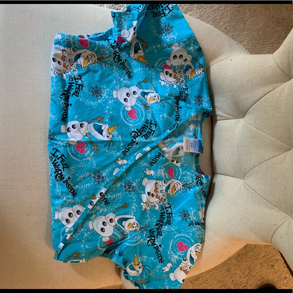 Disney Olaf Scrub Top